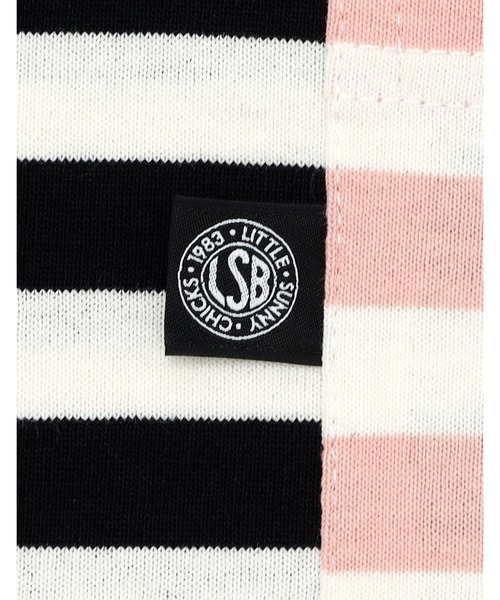 NO WAY(ノーウェイ)の「/little sunny bite/crazy stripe fake layered long tee(Tシャツ/カットソー・レディース・イエロー系/ブラック×ホワイト・MEDIUM/SMALL)」の8枚目の写真