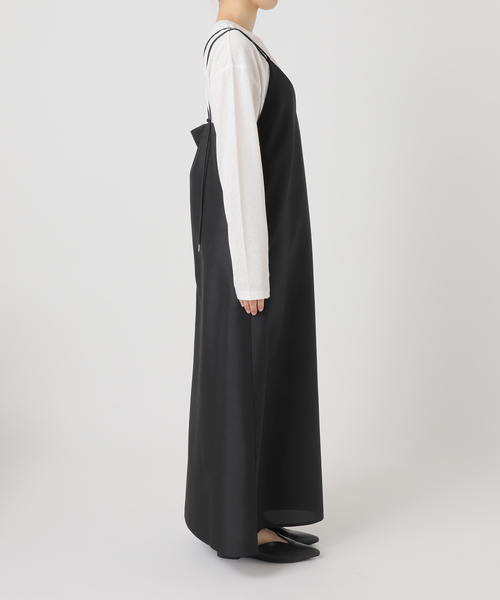 B.C STOCK(ベーセーストック)の「【WEB限定】手洗い可 / Vネックフレアキャミワンピース(ワンピース・レディース・ブラック・FREE)」の8枚目の写真