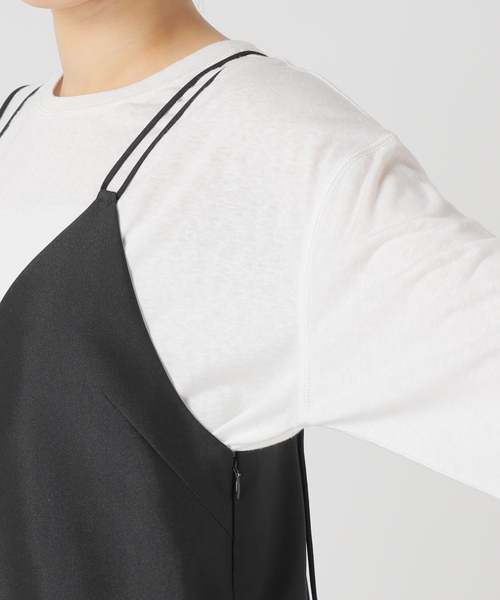 B.C STOCK(ベーセーストック)の「【WEB限定】手洗い可 / Vネックフレアキャミワンピース(ワンピース・レディース・ブラック・FREE)」の11枚目の写真
