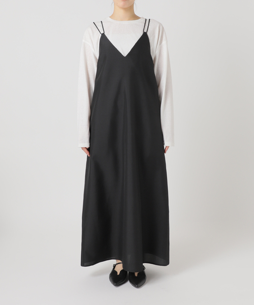 B.C STOCK(ベーセーストック)の「【WEB限定】手洗い可 / Vネックフレアキャミワンピース(ワンピース・レディース・ブラック・FREE)」の15枚目の写真