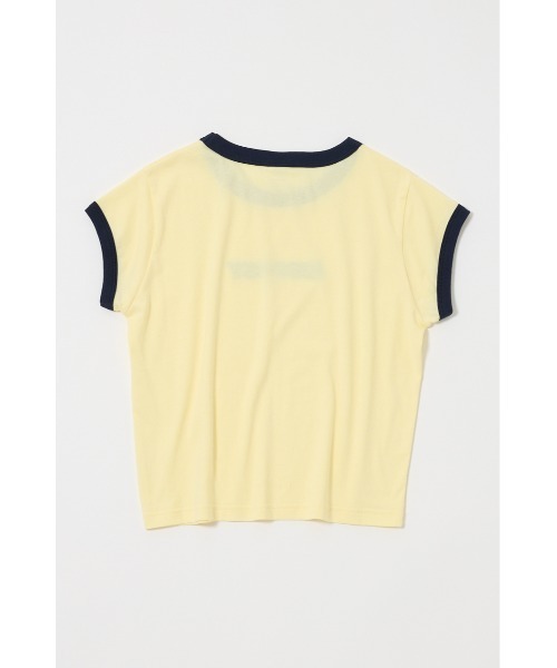 MOUSSY(マウジー)の「【ZOZO・一部店舗限定】MOUSSY RINGER TINY Tシャツ(Tシャツ/カットソー・レディース・オフホワイト/ブラック/ライトイエロー・FREE)」の6枚目の写真
