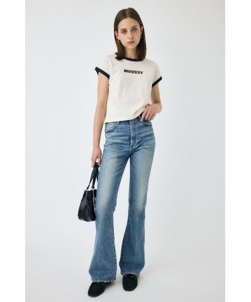MOUSSY(マウジー)の「【ZOZO・一部店舗限定】MOUSSY RINGER TINY Tシャツ(Tシャツ/カットソー・レディース・オフホワイト/ブラック/ライトイエロー・FREE)」の18枚目の写真