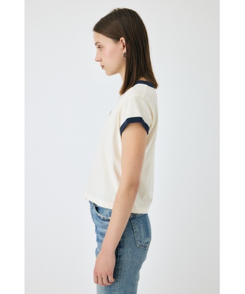 MOUSSY(マウジー)の「【ZOZO・一部店舗限定】MOUSSY RINGER TINY Tシャツ(Tシャツ/カットソー・レディース・オフホワイト/ブラック/ライトイエロー・FREE)」の13枚目の写真
