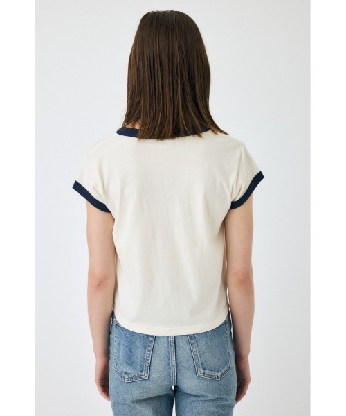 MOUSSY(マウジー)の「【ZOZO・一部店舗限定】MOUSSY RINGER TINY Tシャツ(Tシャツ/カットソー・レディース・オフホワイト/ブラック/ライトイエロー・FREE)」の12枚目の写真
