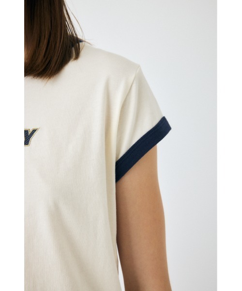 MOUSSY(マウジー)の「【ZOZO・一部店舗限定】MOUSSY RINGER TINY Tシャツ(Tシャツ/カットソー・レディース・オフホワイト/ブラック/ライトイエロー・FREE)」の10枚目の写真