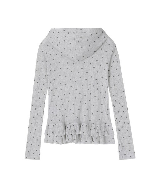 CRANK ドットフリルフーディー　ホワイト CRANK】DOT FRILL HOODIE | OUR BRAND,CRANK | PRESSING WEB SHOP