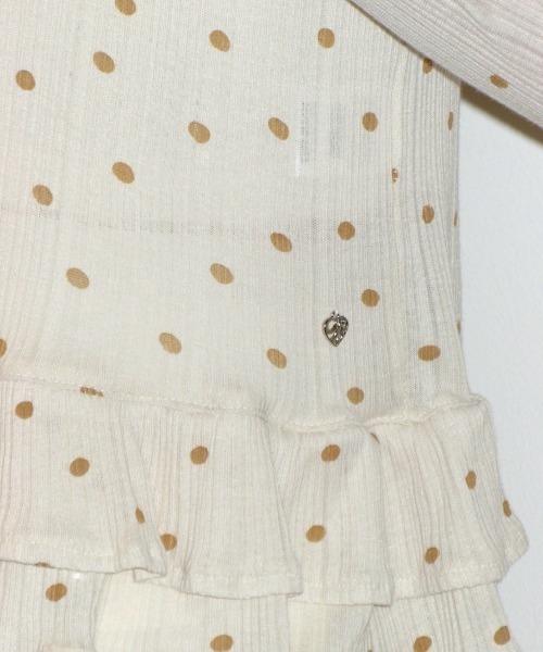 CRANK（クランク）の「【CRANK】DOT FRILL SHEER HOOD CARDIGAN