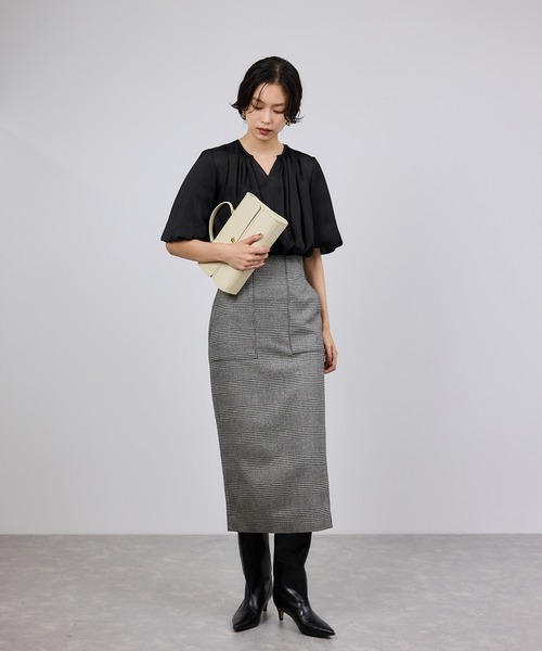 ROPE'（ロペ）の「楊柳スキッパーブラウス/イージーケア（シャツ/ブラウス・レディース・ブラック/レンガ・FREE）」の21枚目の写真