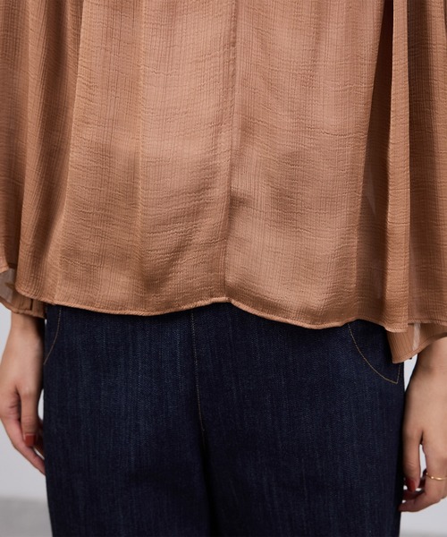 ROPE'（ロペ）の「楊柳スキッパーブラウス/イージーケア（シャツ/ブラウス・レディース・ブラック/レンガ・FREE）」の17枚目の写真