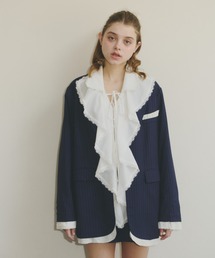 idem（イデム）の「oversized layered jacket / レイヤードデザインオーバーサイズジャケット（テーラードジャケット）」