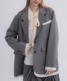idem(Cf)oversized layered jacket / C[hI[o[TCYWPbg(e[[hWPbg)