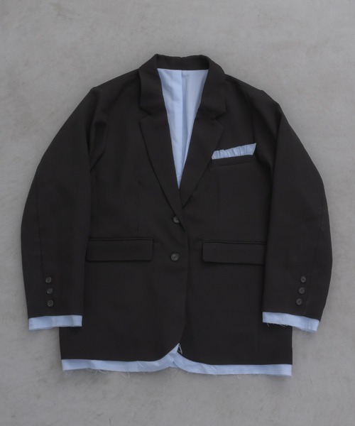 idem（イデム）の「oversized layered jacket / レイヤード風