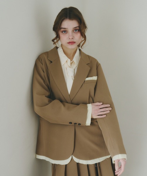 oversized layered jacket / レイヤードデザインオーバーサイズ