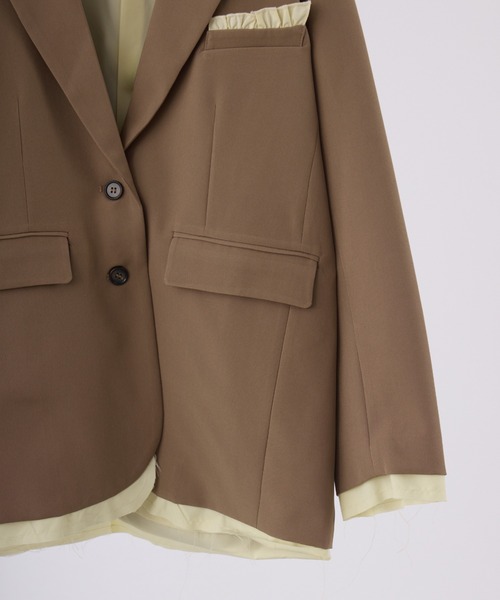 セール】oversized layered jacket / レイヤードデザインオーバー