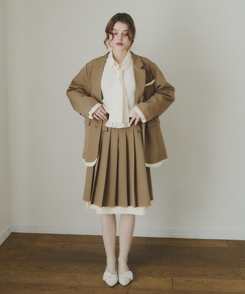 セール】oversized layered jacket / レイヤードデザインオーバー