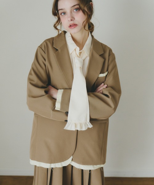 oversized layered jacket / レイヤードデザインオーバーサイズ
