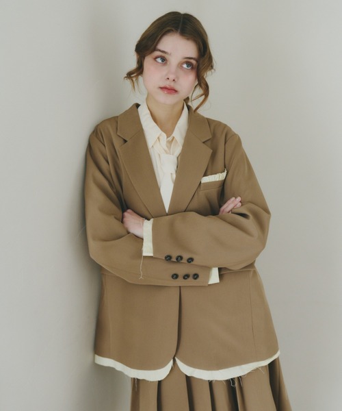 oversized layered jacket / レイヤードデザインオーバーサイズ