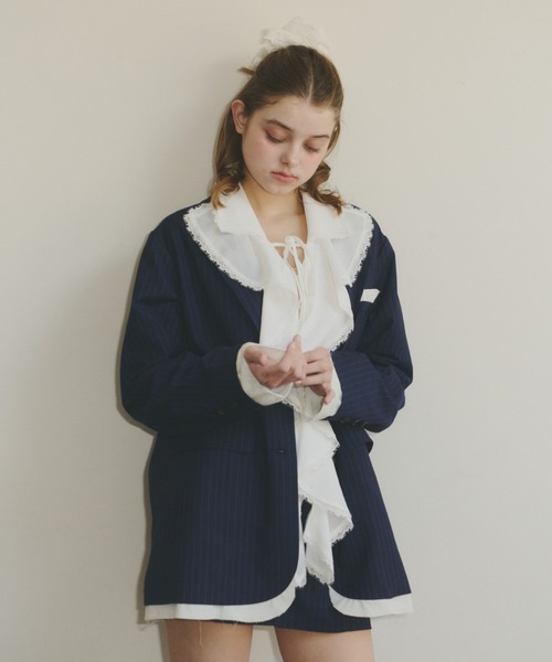oversized layered jacket / レイヤードデザインオーバーサイズ