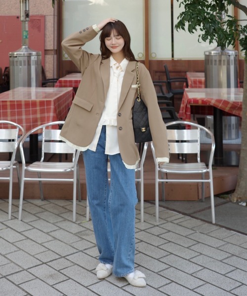 oversized layered jacket / レイヤードデザインオーバーサイズ