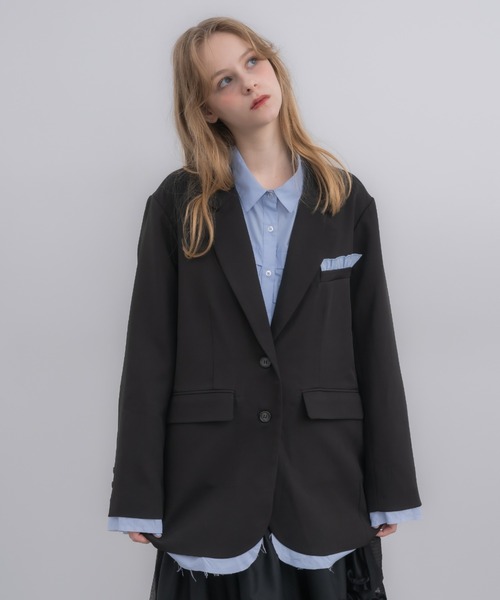 oversized layered jacket / レイヤードデザインオーバーサイズ