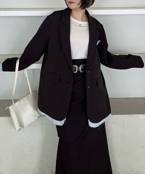 レイヤードデザインジャケット idem（イデム）の「oversized layered jacket / レイヤード