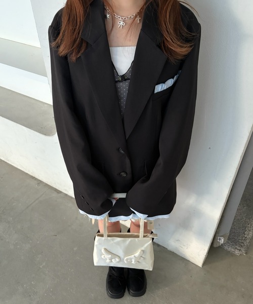 セール】oversized layered jacket / レイヤードデザインオーバー
