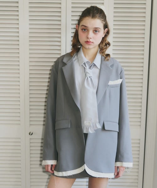 oversized layered jacket / レイヤードデザインオーバーサイズ