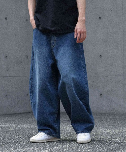 MDR（エムディアール）の「オーバーダイカーブシルエットデニム（デニムパンツ・メンズ・ブルー/ライトブルー/ブラック・L/M）」の14枚目の写真