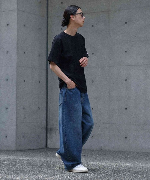 MDR（エムディアール）の「オーバーダイカーブシルエットデニム（デニムパンツ・メンズ・ブルー/ライトブルー/ブラック・L/M）」の17枚目の写真