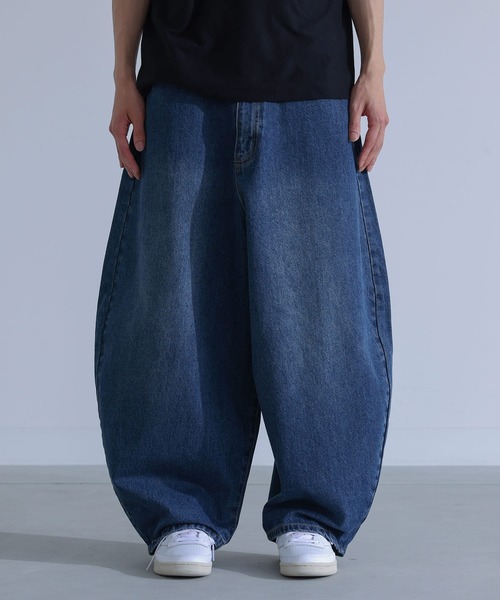 MDR（エムディアール）の「オーバーダイカーブシルエットデニム（デニムパンツ・メンズ・ブルー/ライトブルー/ブラック・L/M）」の21枚目の写真
