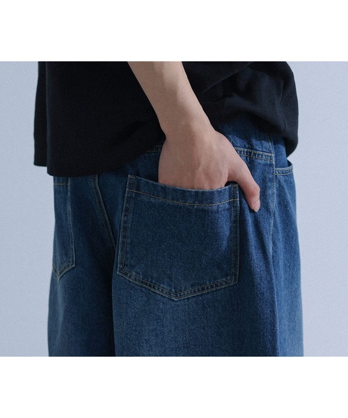 MDR（エムディアール）の「オーバーダイカーブシルエットデニム（デニムパンツ・メンズ・ブルー/ライトブルー/ブラック・L/M）」の4枚目の写真