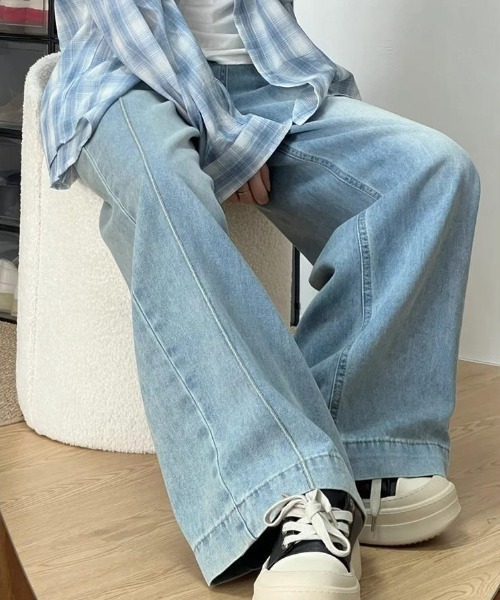 ハイウエストバレルレッグパンツ ハイウエストデニムバレルレッグパンツ[on303] | レディース