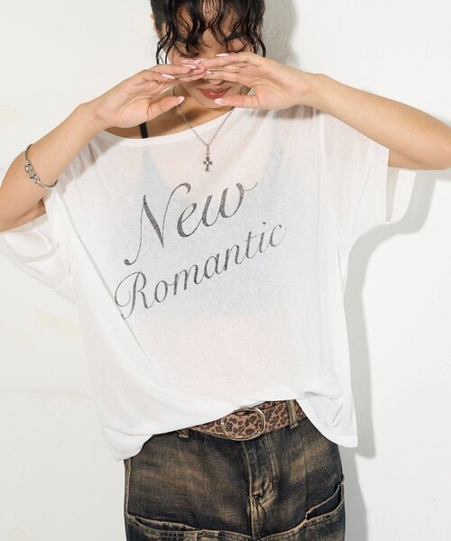 WHO'S WHO gallery（フーズフーギャラリー）の「NEW ROMANTI シアーBIGオフショルTEE（Tシャツ/カットソー・レディース・ピンク/イエロー/ミント/ブラック/オフホワイト・FREE）」の8枚目の写真