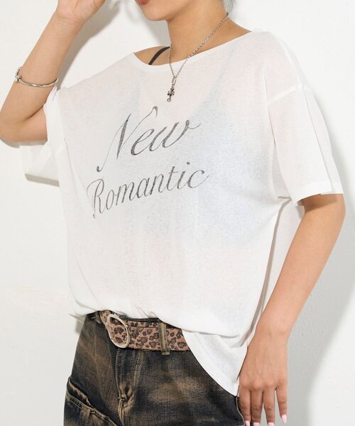 WHO'S WHO gallery（フーズフーギャラリー）の「NEW ROMANTI シアーBIGオフショルTEE（Tシャツ/カットソー・レディース・ピンク/イエロー/ミント/ブラック/オフホワイト・FREE）」の10枚目の写真