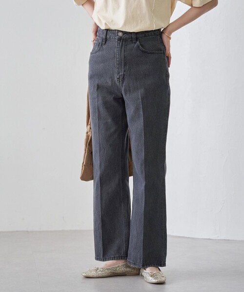 coen(コーエン)の「デニムフレアパンツ(デニムパンツ・レディース・コバルトブルー/ダークグレー・M/S/L)」の6枚目の写真