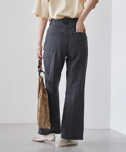 coen(コーエン)の「デニムフレアパンツ(デニムパンツ・レディース・コバルトブルー/ダークグレー・M/S/L)」の8枚目の写真
