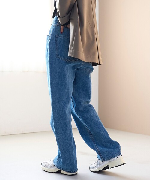 coen(コーエン)の「デニムフレアパンツ(デニムパンツ・レディース・コバルトブルー/ダークグレー・M/S/L)」の13枚目の写真