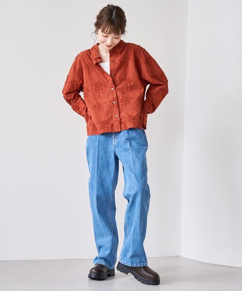 coen(コーエン)の「デニムフレアパンツ(デニムパンツ・レディース・コバルトブルー/ダークグレー・M/S/L)」の15枚目の写真