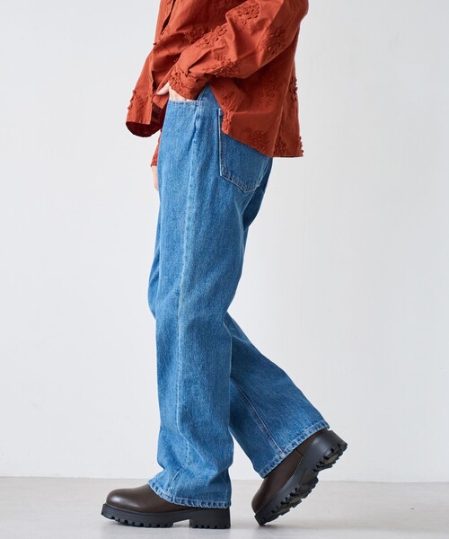 coen(コーエン)の「デニムフレアパンツ(デニムパンツ・レディース・コバルトブルー/ダークグレー・M/S/L)」の17枚目の写真