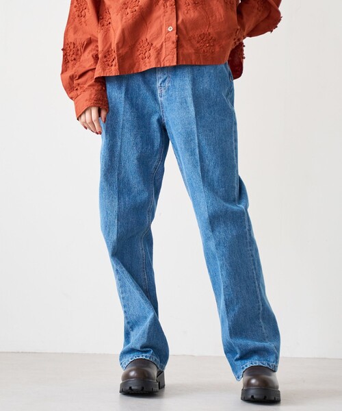 coen(コーエン)の「デニムフレアパンツ(デニムパンツ・レディース・コバルトブルー/ダークグレー・M/S/L)」の18枚目の写真
