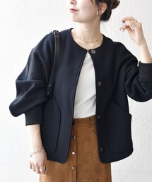 SHIPS（シップス）の「SHIPS any:〈洗濯機可能〉ダンボール ノーカラー コンパクト ブルゾン（ブルゾン）」