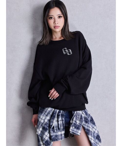 GYDA（ジェイダ）の「processing checkered print looseシャツ（シャツ/ブラウス・レディース・ブラック/ネイビー/ブラウン・FREE）」の11枚目の写真