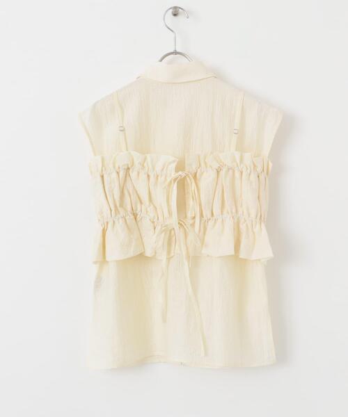 SENSE OF PLACE by URBAN RESEARCH（センスオブプレイスバイアーバンリサーチ）の「ビスチェセットノースリーブシャツ（シャツ/ブラウス・レディース・ブラック/キャメル/アイボリー・ONE）」の10枚目の写真