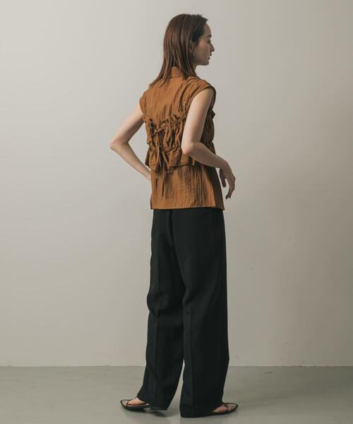 SENSE OF PLACE by URBAN RESEARCH（センスオブプレイスバイアーバンリサーチ）の「ビスチェセットノースリーブシャツ（シャツ/ブラウス・レディース・ブラック/キャメル/アイボリー・ONE）」の19枚目の写真