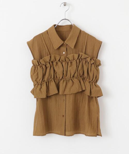 SENSE OF PLACE by URBAN RESEARCH（センスオブプレイスバイアーバンリサーチ）の「ビスチェセットノースリーブシャツ（シャツ/ブラウス・レディース・ブラック/キャメル/アイボリー・ONE）」の20枚目の写真