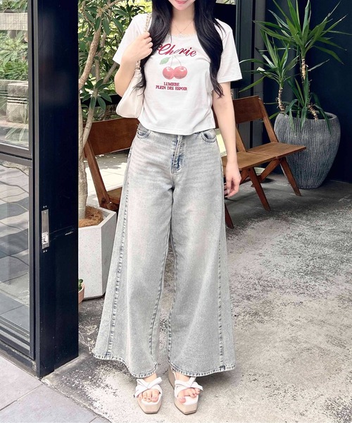 INGNI(イング)の「サイドギャザーレース付チェリーロゴトップス(Tシャツ/カットソー・レディース・ライトピンク/オフホワイト/スミクロ・M)」の20枚目の写真