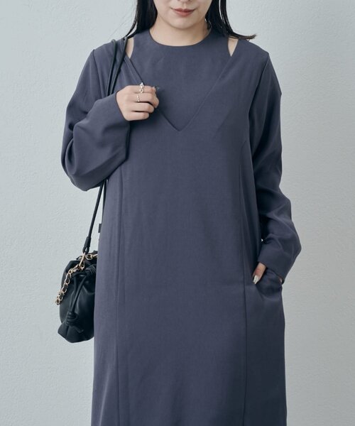 Lui's(ルイス)の「レイヤードワンピース(ワンピース・レディース・ブラック/チャコールグレー・36/38)」の12枚目の写真