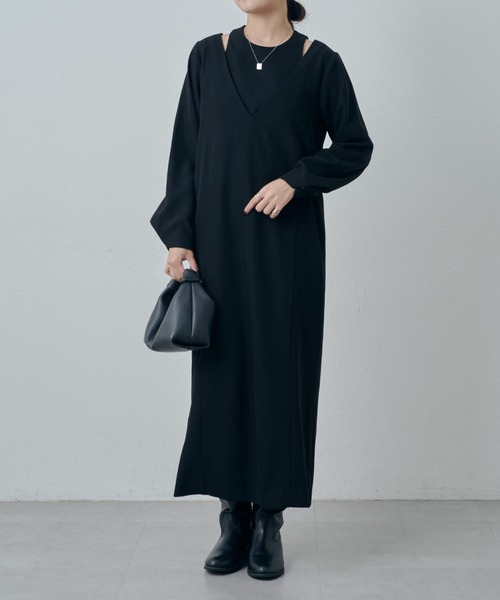 Lui's(ルイス)の「レイヤードワンピース(ワンピース・レディース・ブラック/チャコールグレー・36/38)」の17枚目の写真