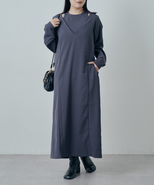 Lui's(ルイス)の「レイヤードワンピース(ワンピース・レディース・ブラック/チャコールグレー・36/38)」の21枚目の写真