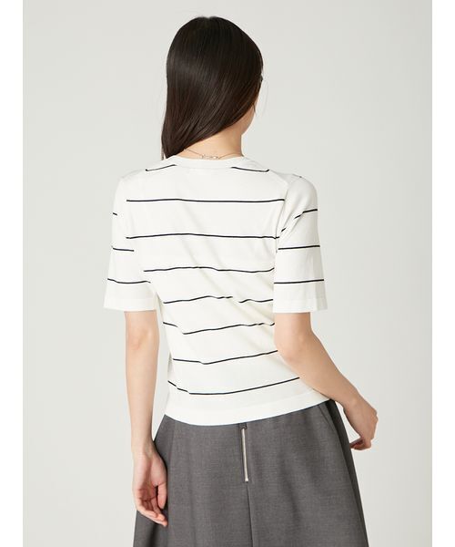 FRAY I.D（フレイアイディー）の「カレッジロゴインターシャニットプルオーバー（ニット/セーター・レディース・ブラック/その他/グレー・F）」の6枚目の写真